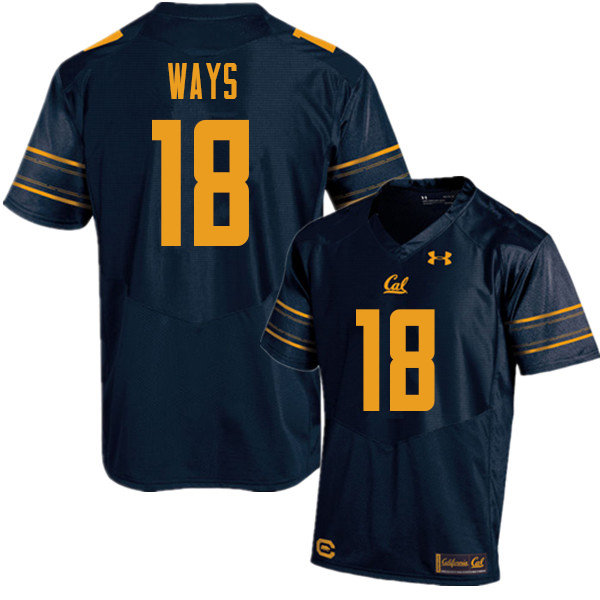 Men #18 Moe Ways Cal Bears UA College Football Jerseys Sale-Navy - Click Image to Close